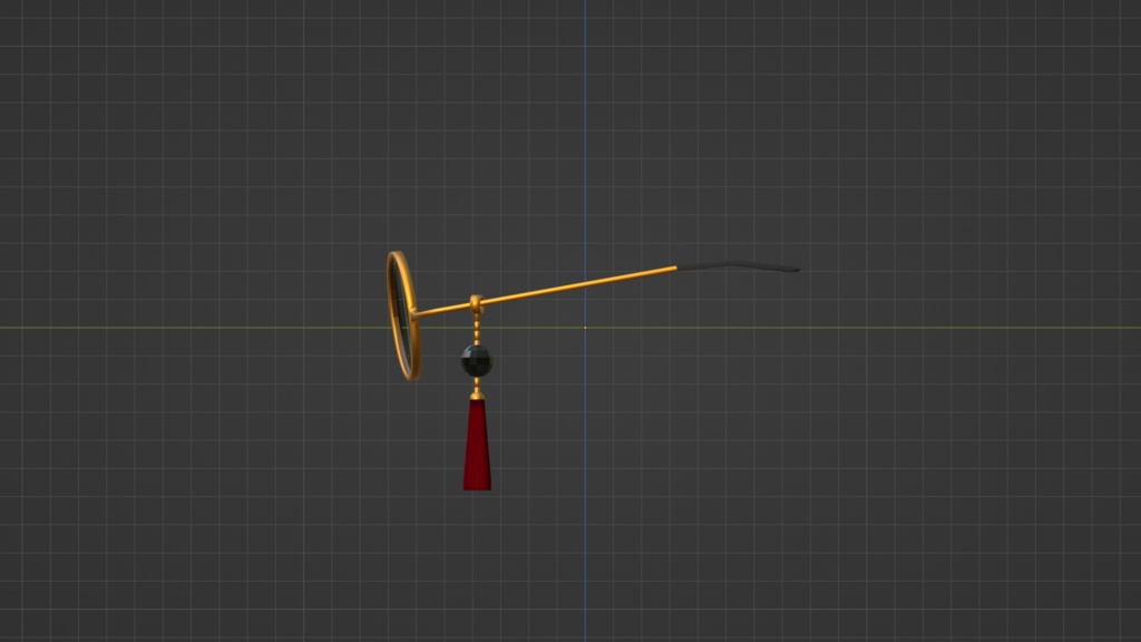 サングラス_金縁_黒レンズ_飾り付き