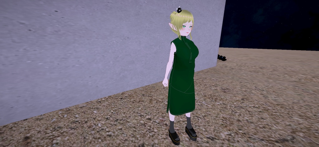 反転パンダAccessory(ボーン、ウェイト付き)