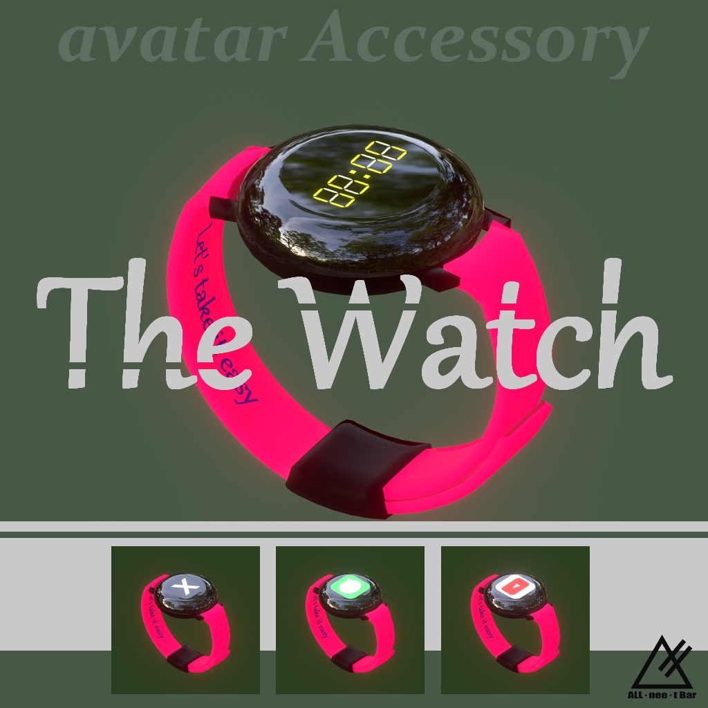 The Watch(スマートウォッチ)、logoキャップマテリアル