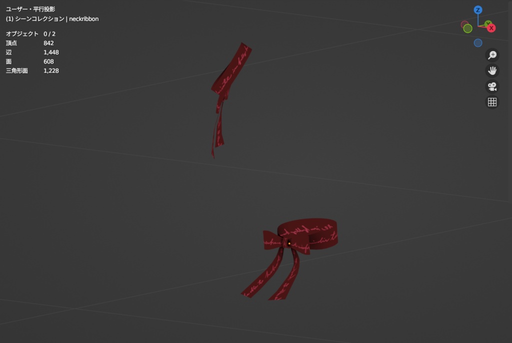 アバター用アクセサリー(リボン、バラの髪飾り)