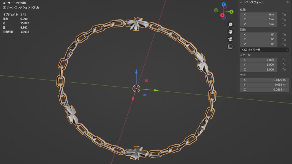 アバター用アクセサリー(かんざし、ブレスレット)