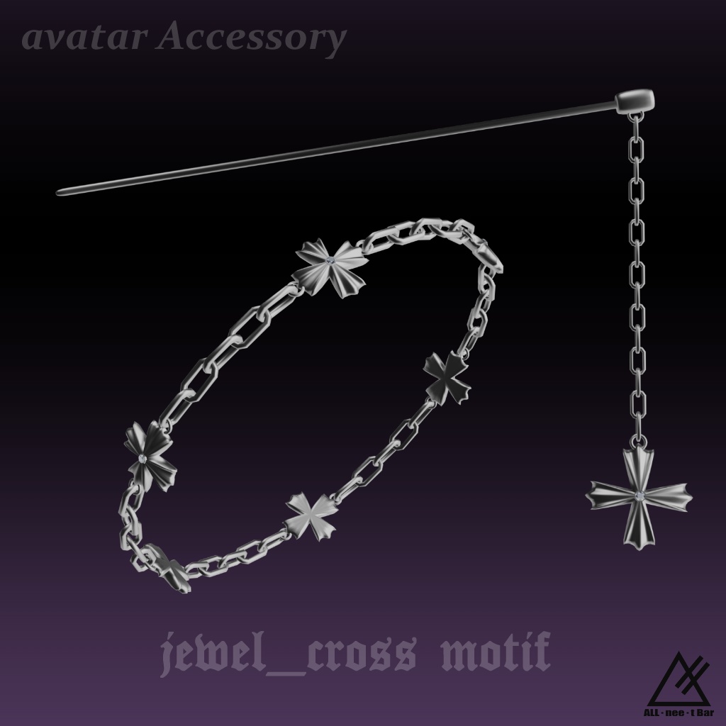 アバター用アクセサリー(かんざし、ブレスレット)