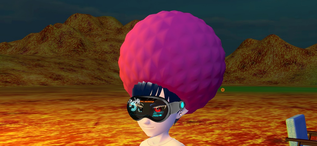 アバター用アクセサリー(フェイクアフロ)