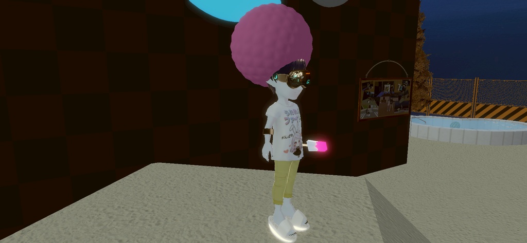 アバター用アクセサリー(フェイクアフロ)