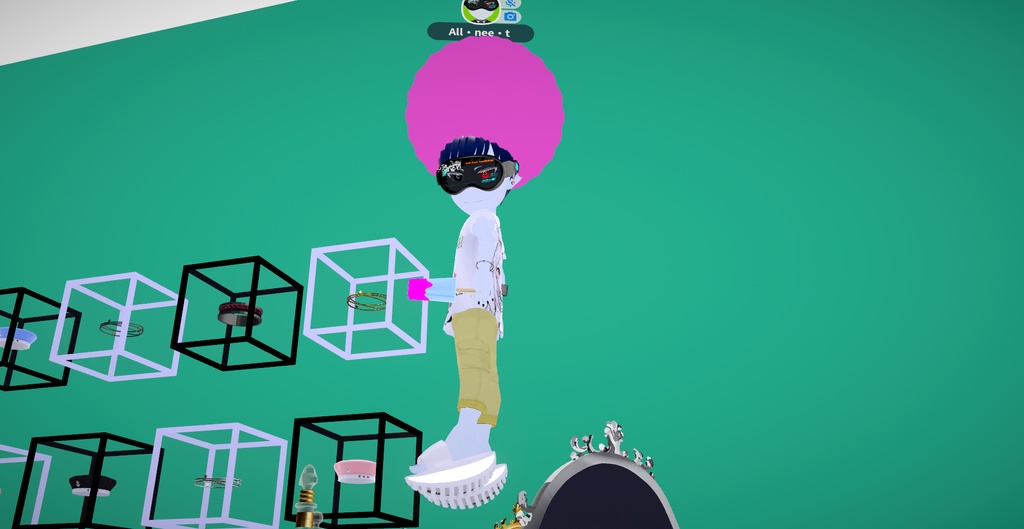 アバター用アクセサリー(フェイクアフロ)