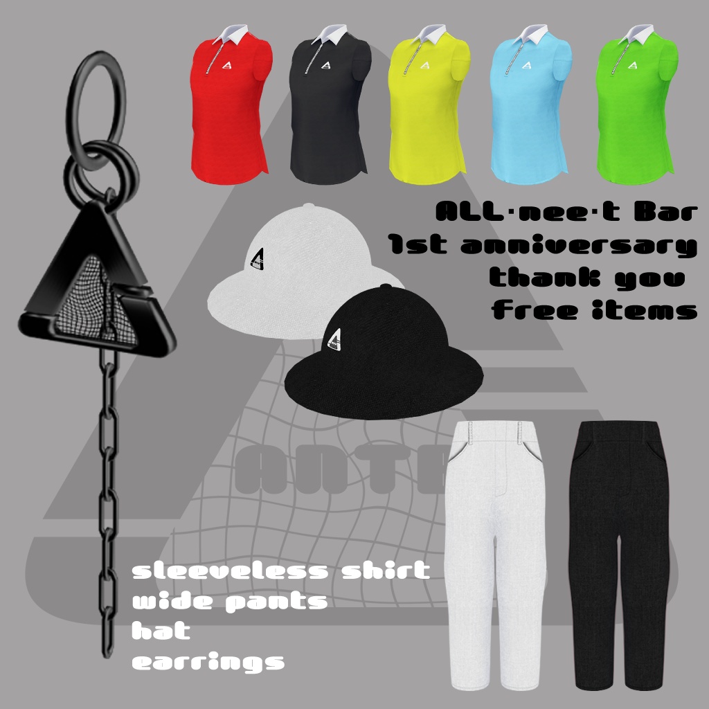 ANTB1周年記念感謝アイテム(VRoidStudio用texture、アバター用アクセサリー)