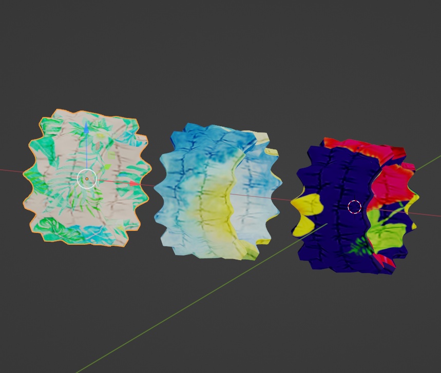 アバター衣装(セットアップ、ビーサン)、アバター用アクセサリー(シュシュ)