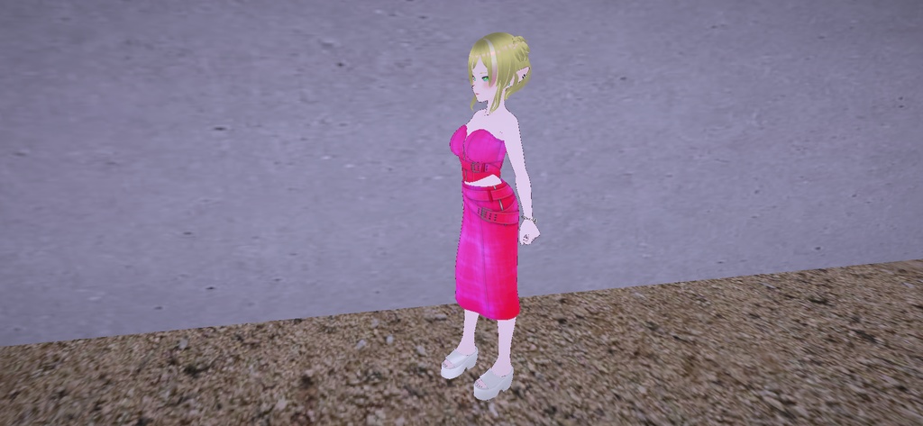 アバター衣装(ビスチェ、スカート、ワイドパンツ、サンダル)