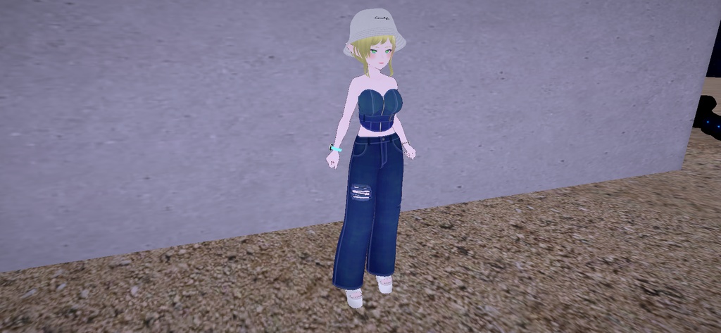 アバター衣装(ビスチェ、スカート、ワイドパンツ、サンダル)