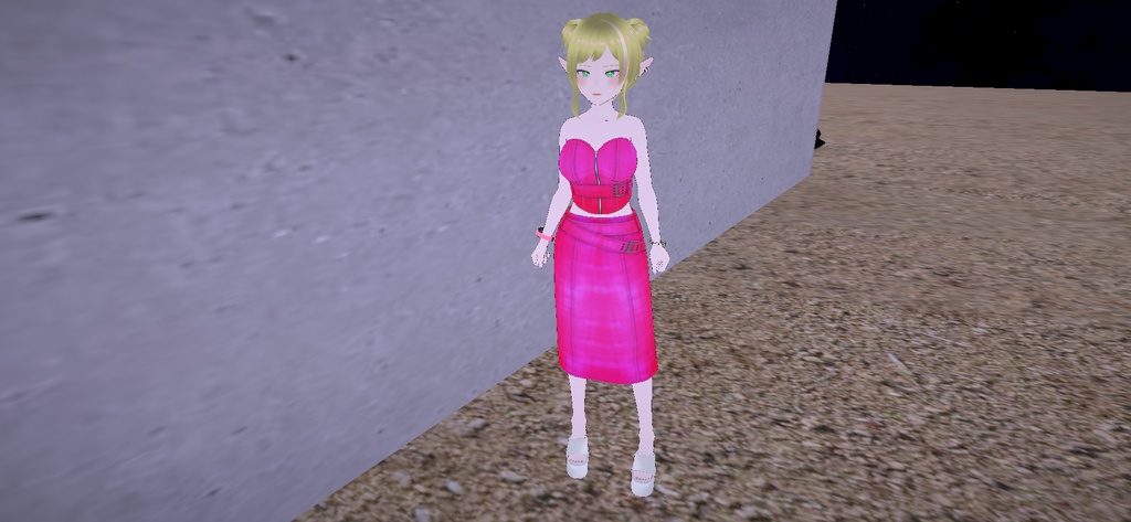 アバター衣装(ビスチェ、スカート、ワイドパンツ、サンダル)