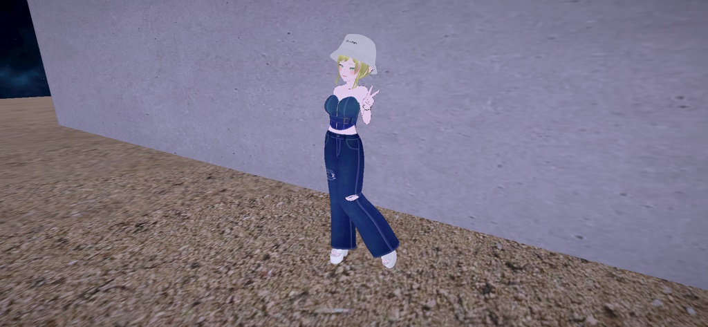 アバター衣装(ビスチェ、スカート、ワイドパンツ、サンダル)