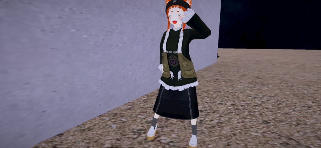 アバター衣装(ベスト、スウェット、ワイドパンツ、スカート、靴)