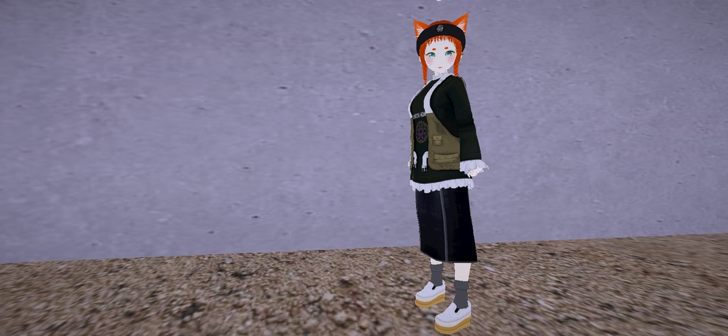 アバター衣装(ベスト、スウェット、ワイドパンツ、スカート、靴)