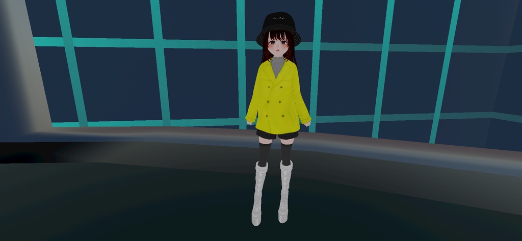 アバター衣装(コート、ニットセーター、ショートパンツ、スカート、ニーハイ)