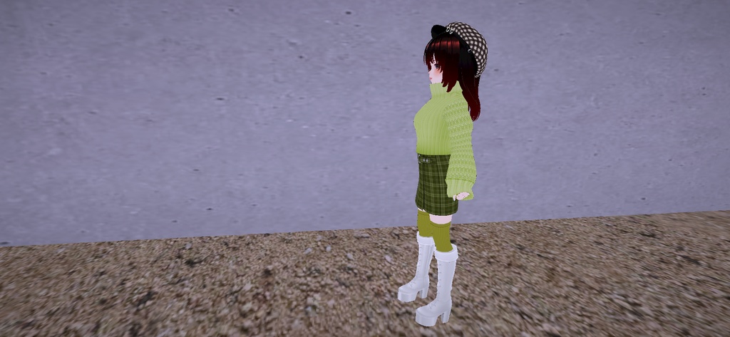 アバター衣装(コート、ニットセーター、ショートパンツ、スカート、ニーハイ)