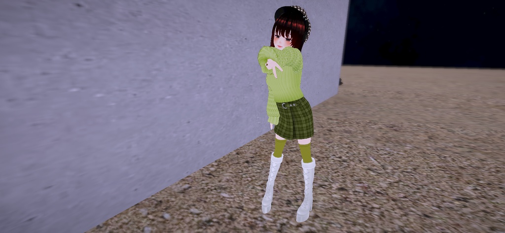 アバター衣装(コート、ニットセーター、ショートパンツ、スカート、ニーハイ)