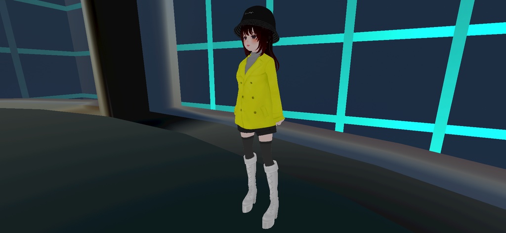 アバター衣装(コート、ニットセーター、ショートパンツ、スカート、ニーハイ)