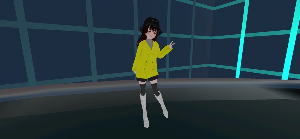 アバター衣装(コート、ニットセーター、ショートパンツ、スカート、ニーハイ)