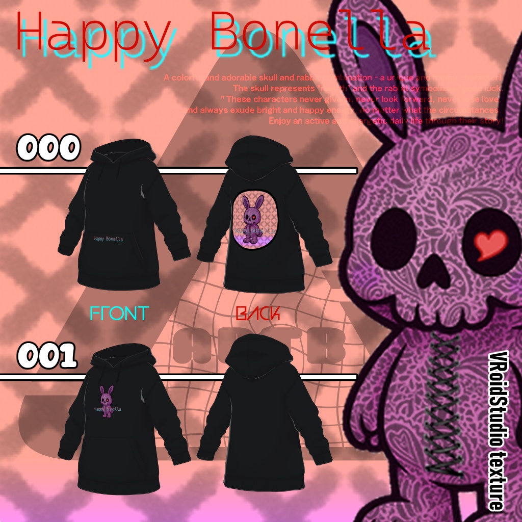初代 Happy Bonella パーカー(VRoidStudio)