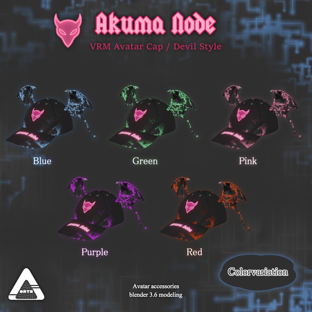 Akuma Node(VRM Avatar Cap / Devil Style)