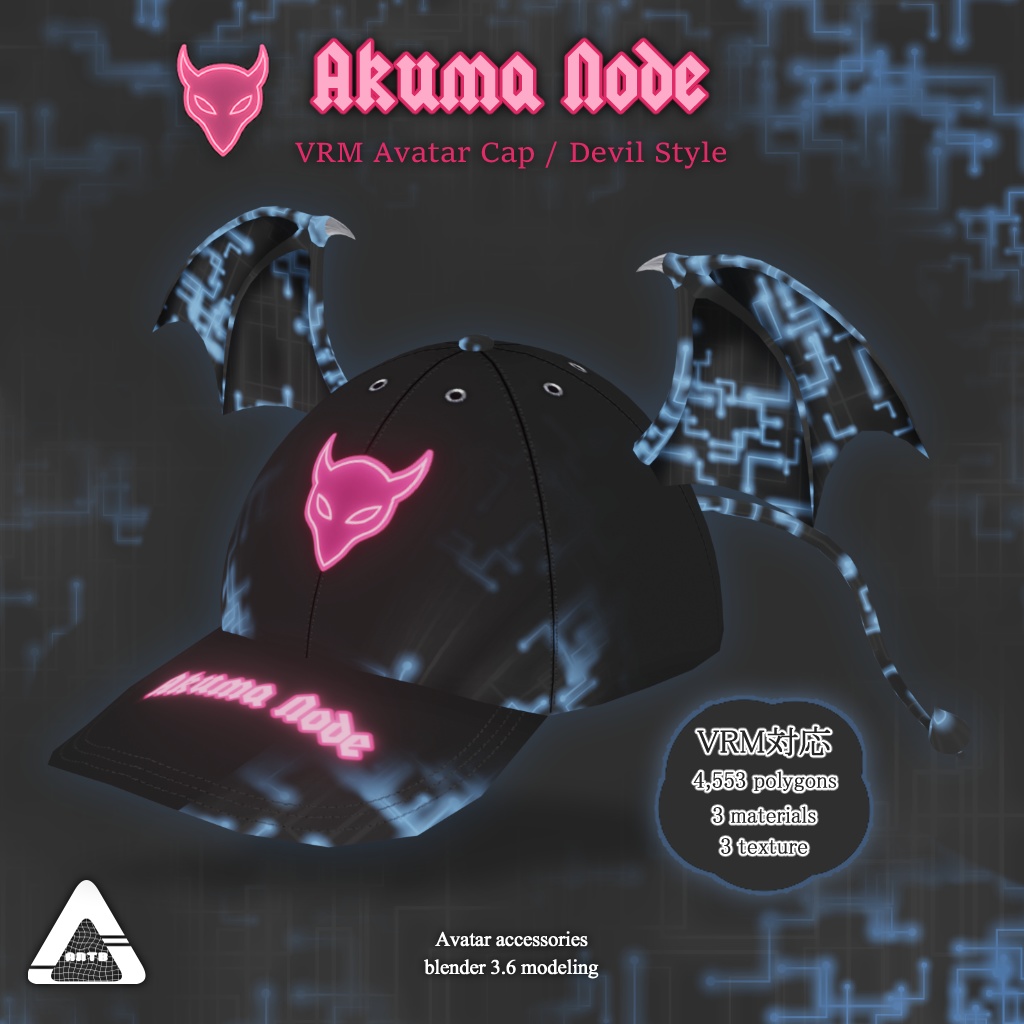 Akuma Node(VRM Avatar Cap / Devil Style)