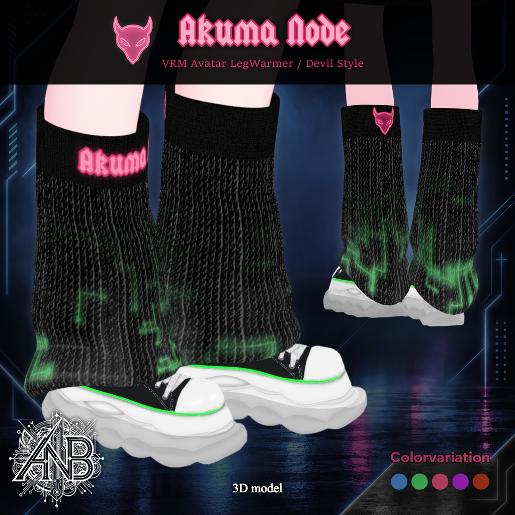 Akuma Node(VRM Avatar Cap / Devil Style)【3Dモデル】