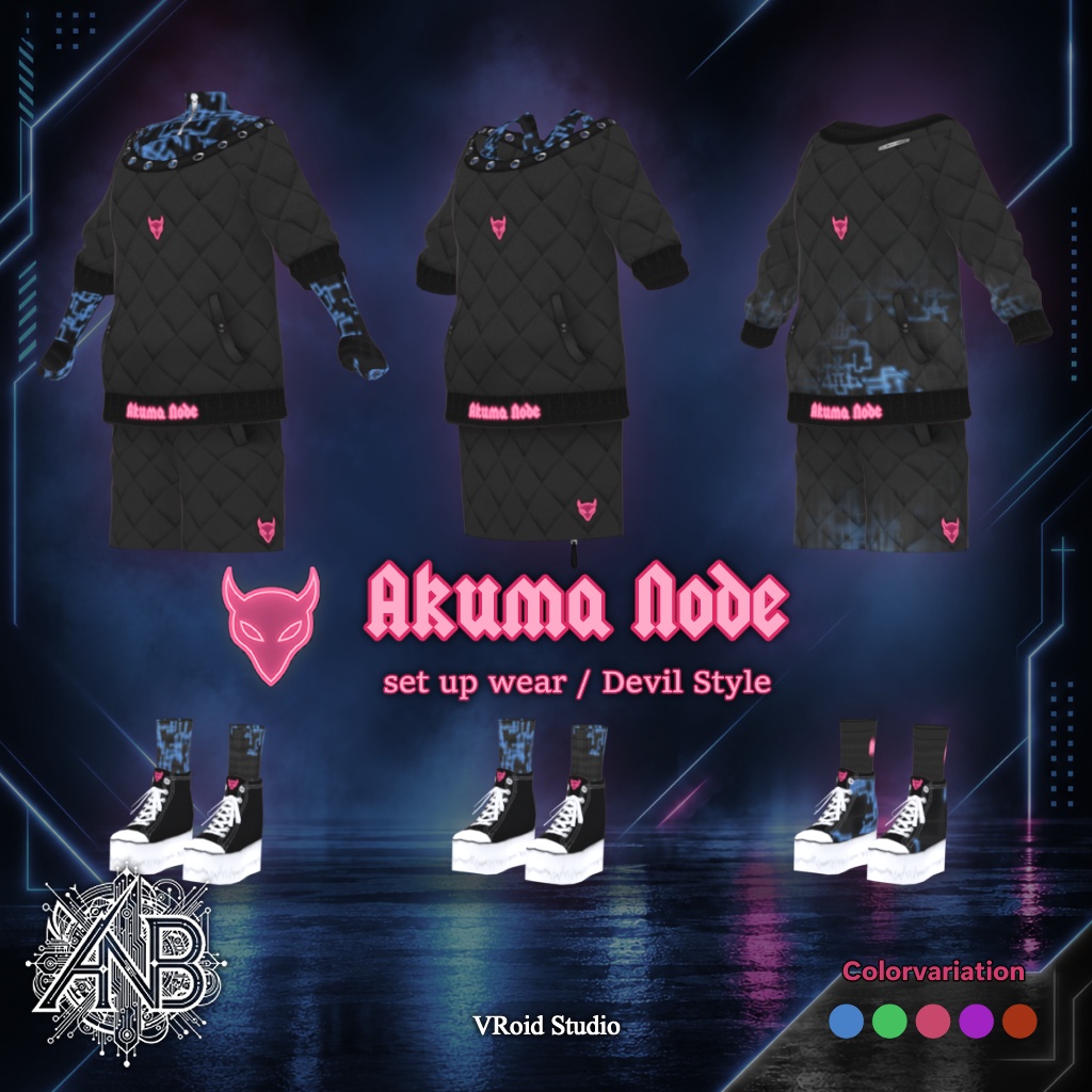 Akuma Node(set up wear / Devil Style)【VRoid】