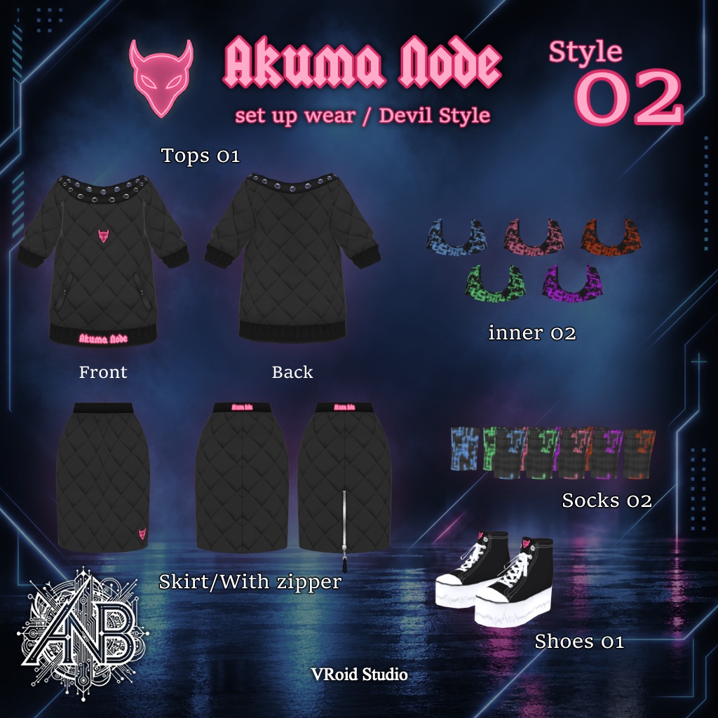 Akuma Node(set up wear / Devil Style)【VRoid】