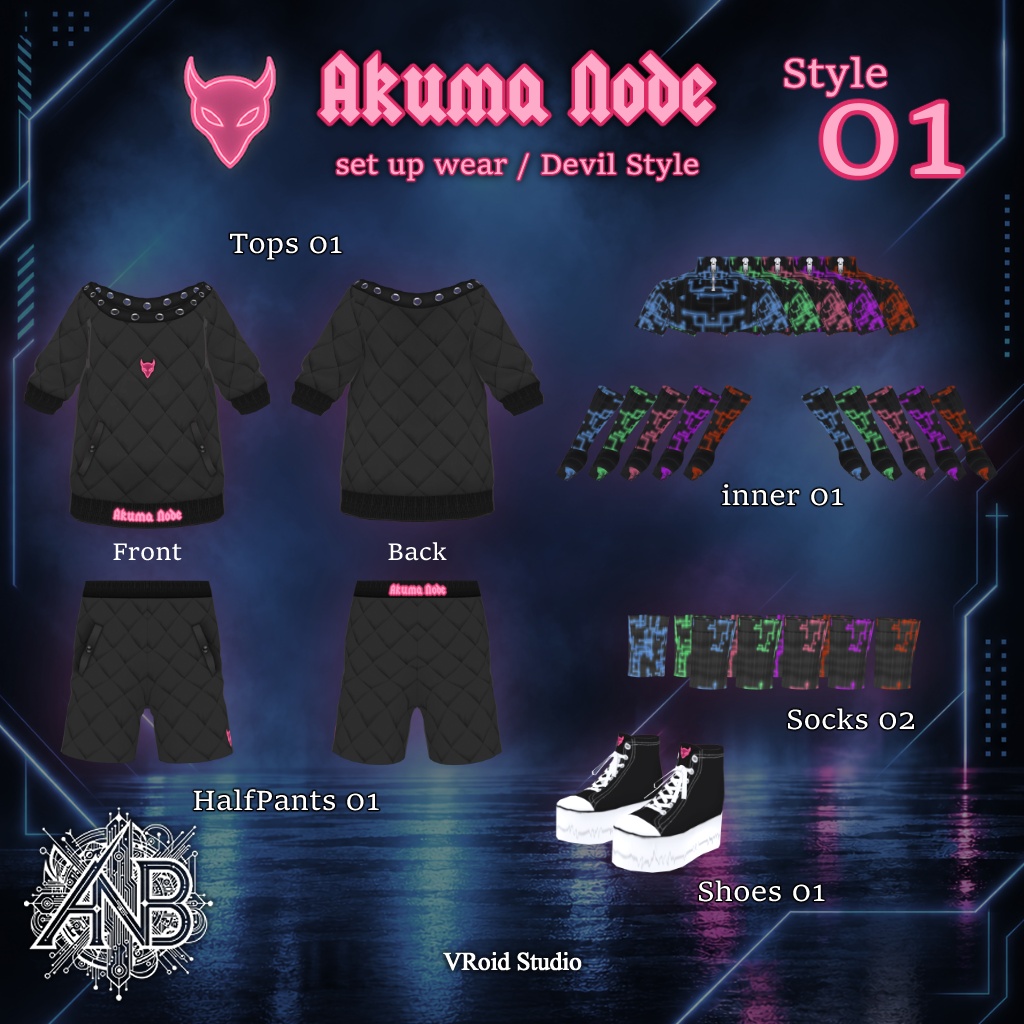 Akuma Node(set up wear / Devil Style)【VRoid】