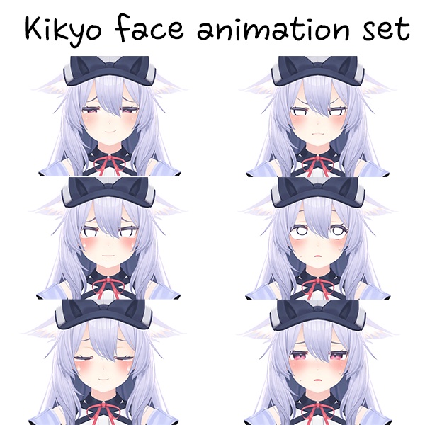 「桔梗」 Kikyo face animation set