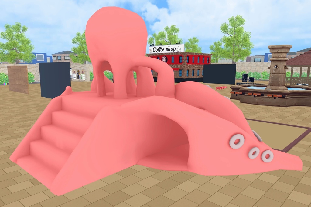 【VRChat想定】タコの滑り台