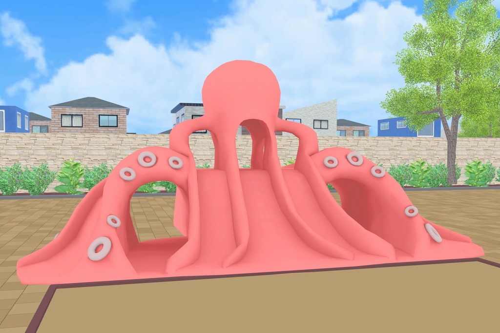 【VRChat想定】タコの滑り台