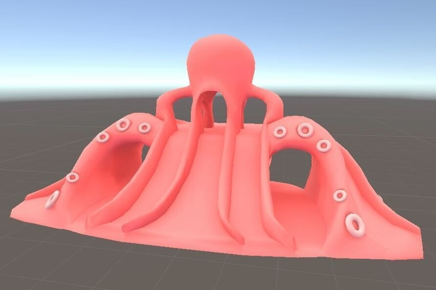 【VRChat想定】タコの滑り台