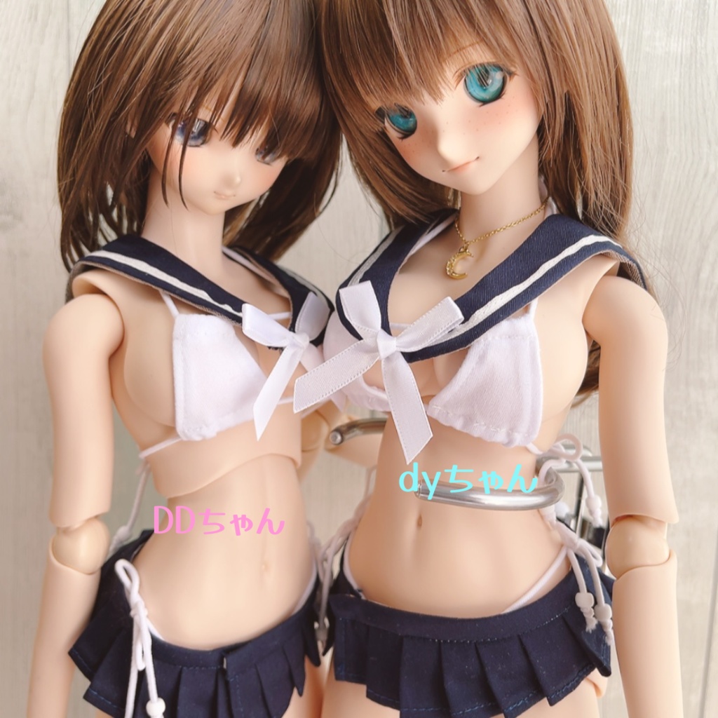 DD/dy用●セーラー服風ビキニセット［コン色］
