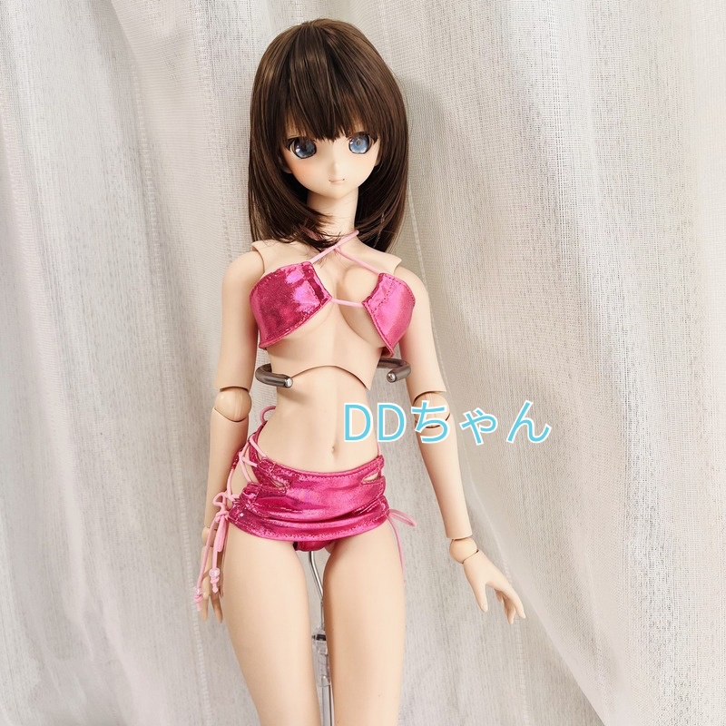 DD/dyサイズ●シャイニーピーチシェイプビキニ ●3点セット