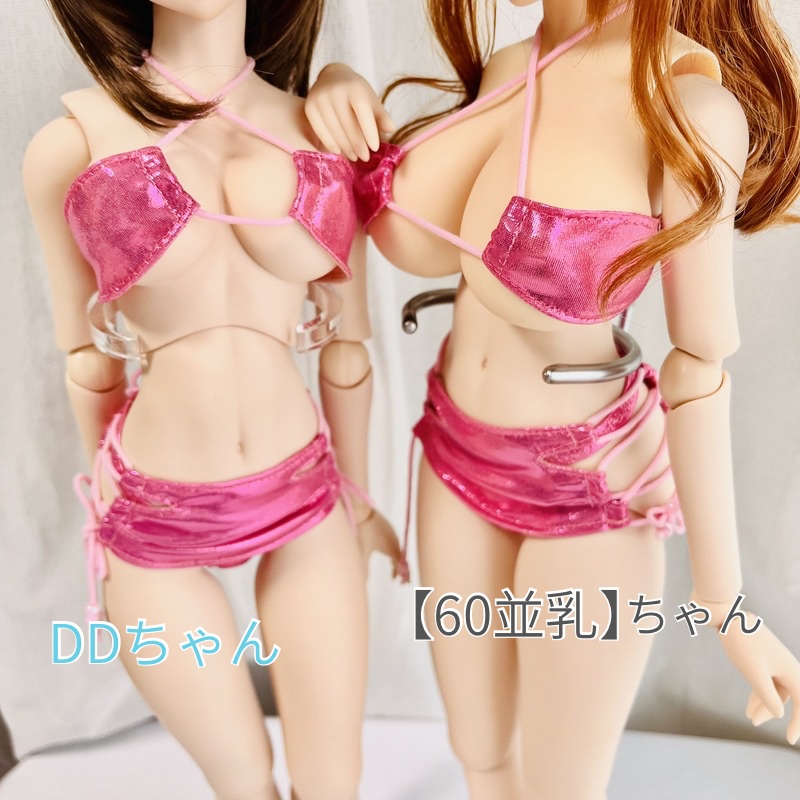 DD/dyサイズ●シャイニーピーチシェイプビキニ ●3点セット