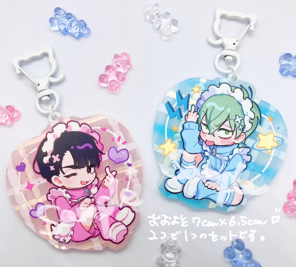 🩷ジャージメイドペアアクキー🩵