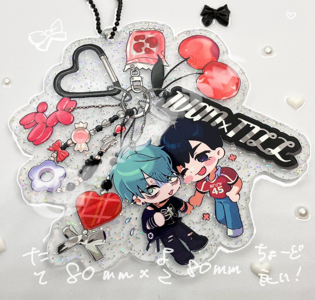 ❤️アクリルキーホルダー赤黒🖤