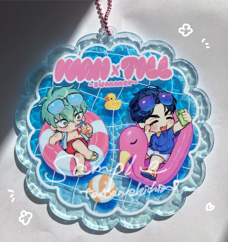 サマーアクリルキーホルダー🌊☀️🐣