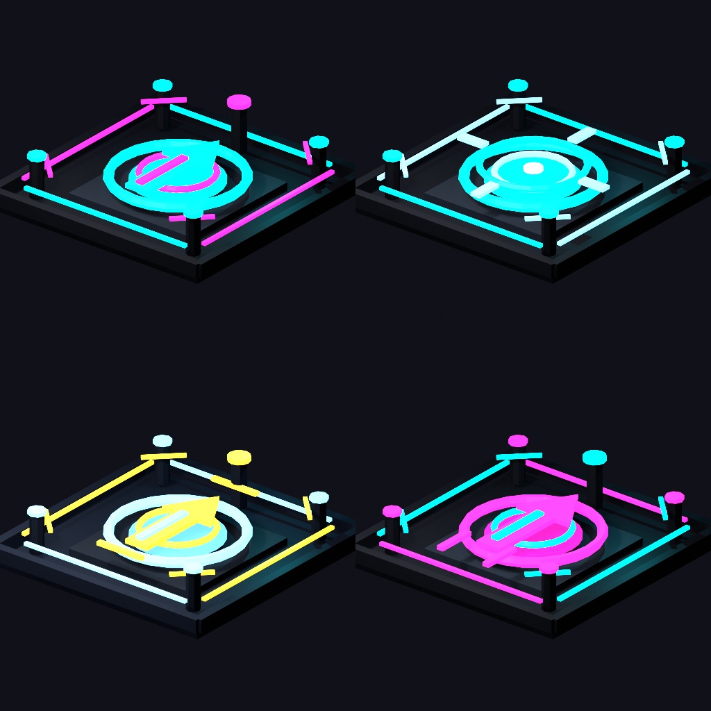 Cyber Neon Checkpoint Pad Mini Pack