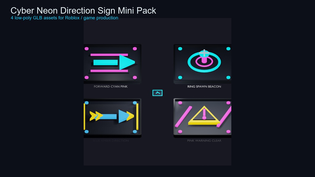 Cyber Neon Direction Sign Mini Pack