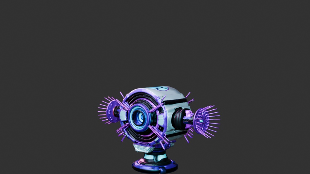 Cyber Quantum Signal Amplifier|SF通信・エネルギー装置 3Dモデル|Blender・Unity・Unreal対応