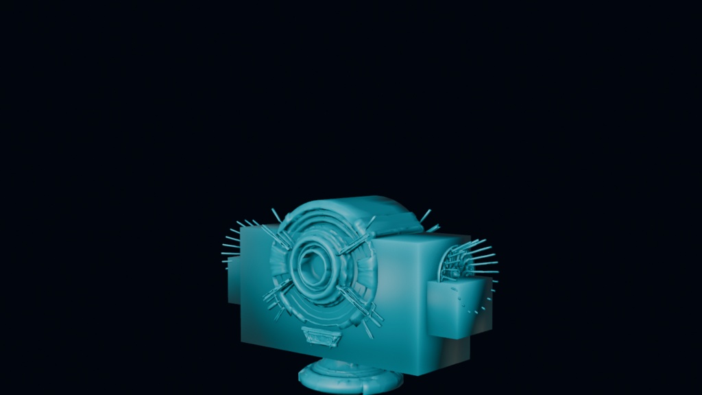 Cyber Quantum Signal Amplifier|SF通信・エネルギー装置 3Dモデル|Blender・Unity・Unreal対応