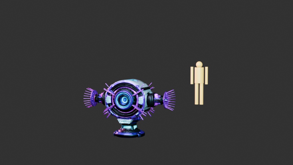 Cyber Quantum Signal Amplifier|SF通信・エネルギー装置 3Dモデル|Blender・Unity・Unreal対応