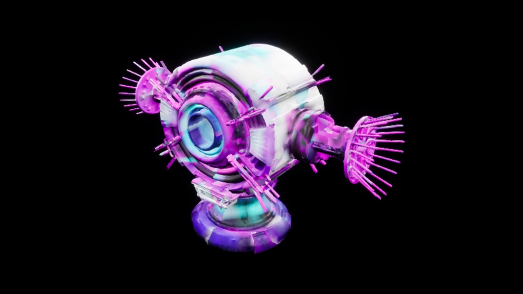 Cyber Quantum Signal Amplifier|SF通信・エネルギー装置 3Dモデル|Blender・Unity・Unreal対応