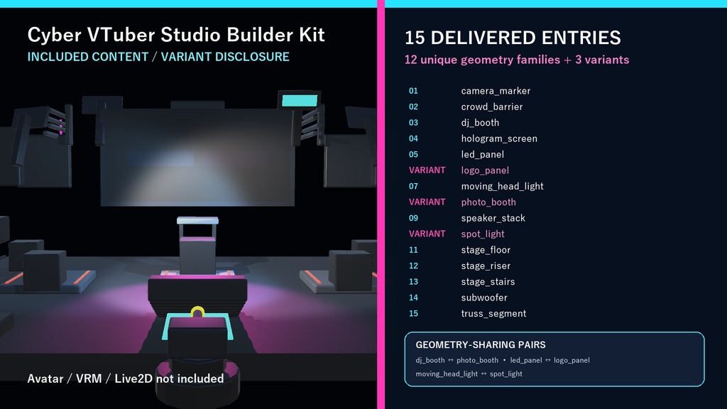 Cyber VTuber Studio Builder Kit