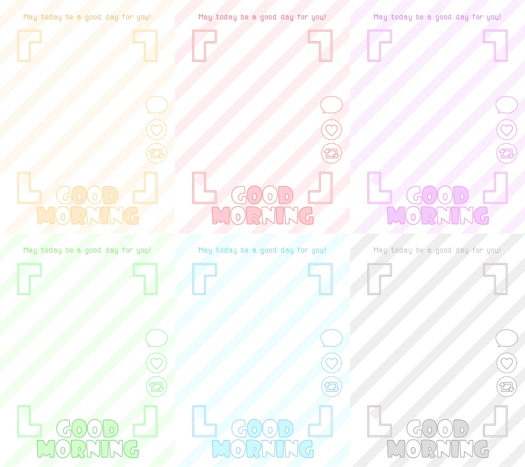 簡単に使える💫おはようVtuber素材