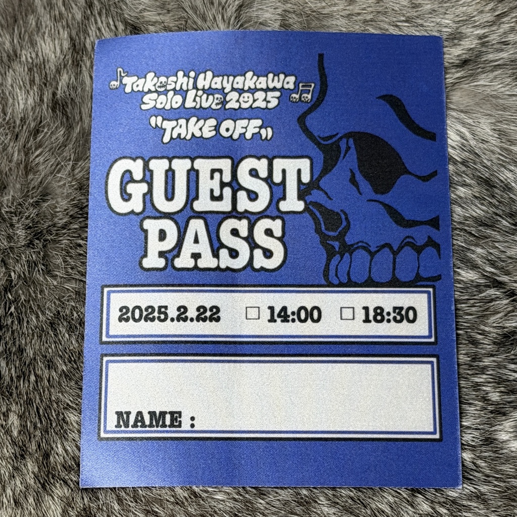 前回TAKE OFFゲストパスステッカー