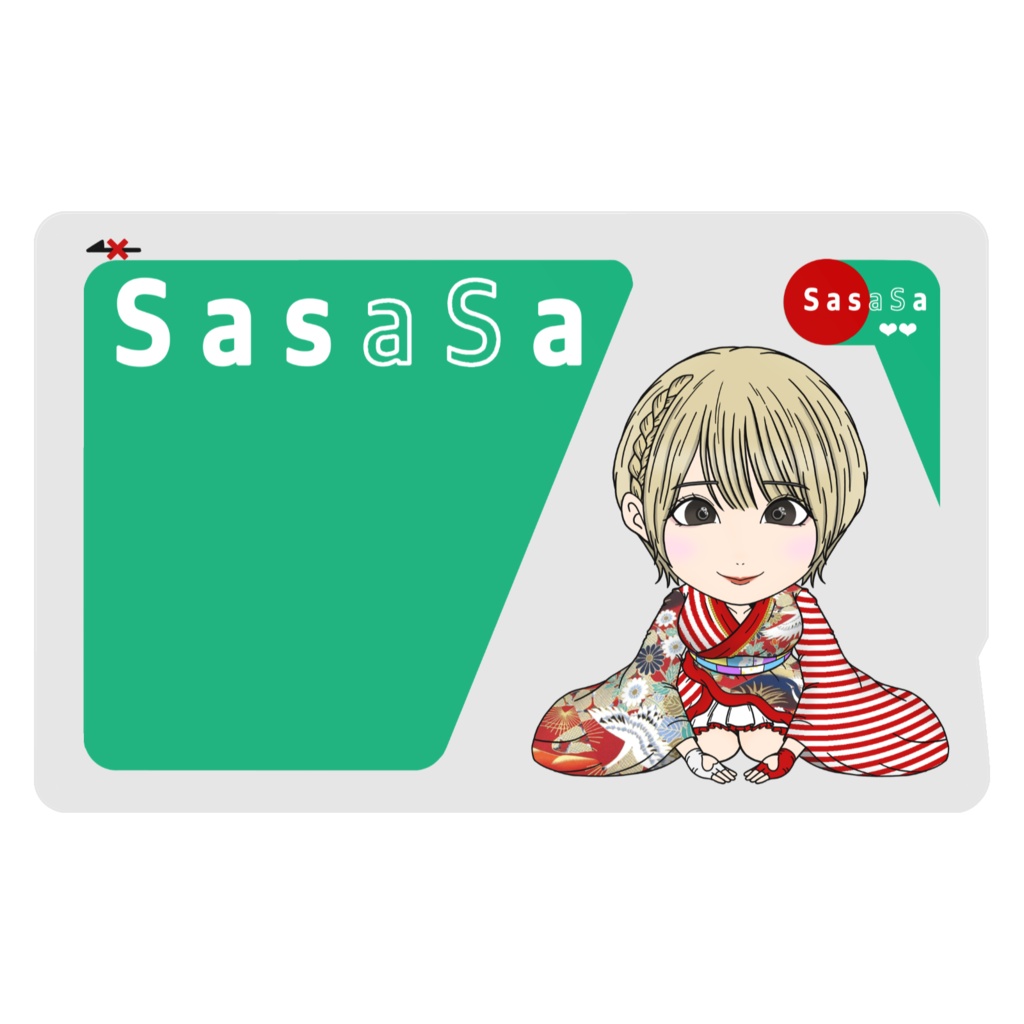 ICカードみたいなステッカー“SasaSa”2枚入り