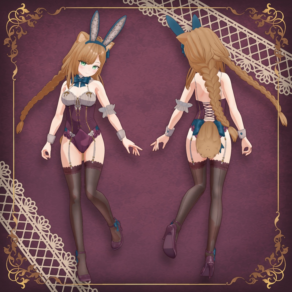 【VRoid衣装】Antique Bunny Costume (アンティークバニー衣装)